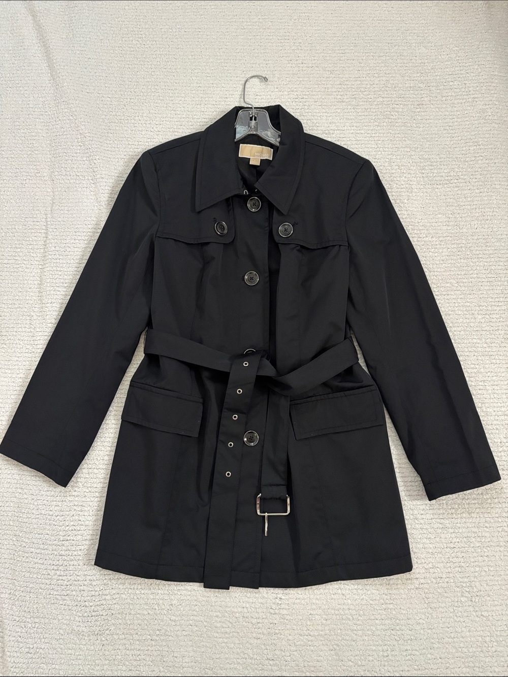 Michael Kors Black Belted Trench Coat